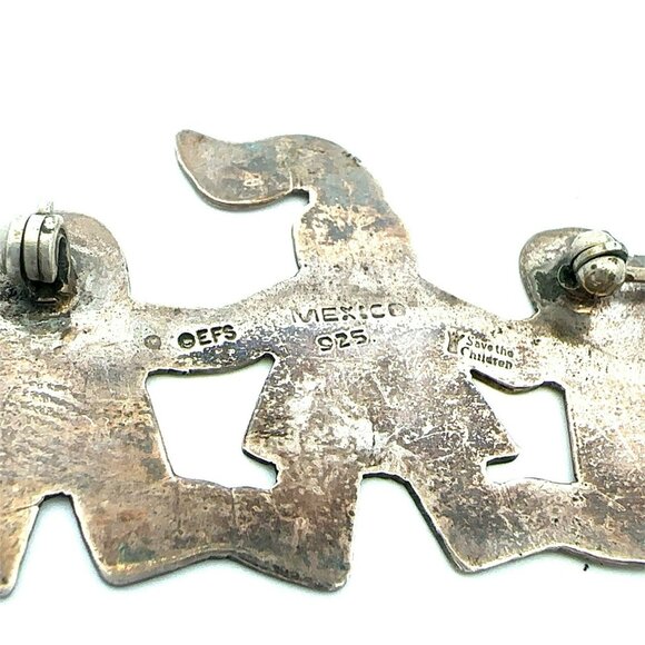 Save the Children EFS Mexico Sterling Silver Children Holding Hands Brooch‎ 189 - Picture 5 of 6